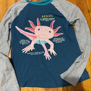 Boden Blue and Gray Axolotl Long Sleeve Tee